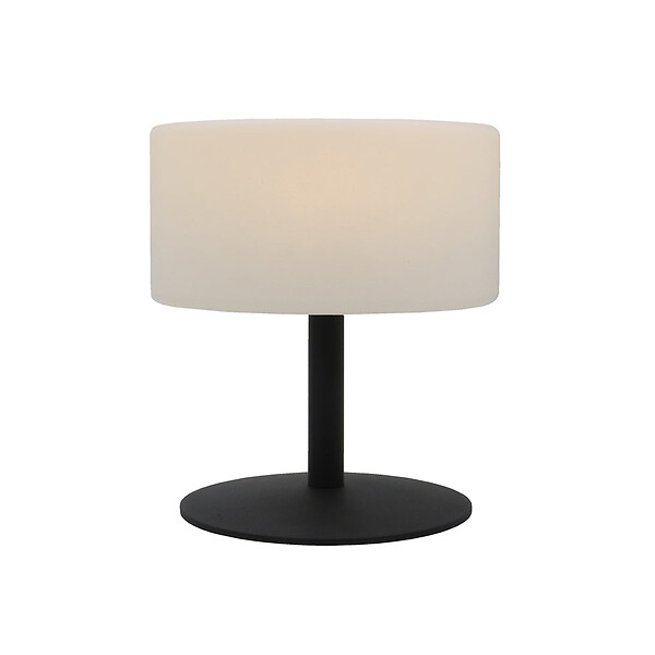 Lampe de table sans fil neptune rock gris plastique h20cm LUMISKY Pas Cher  