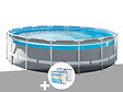 INTEX - Kit piscine tubulaire Intex Prism Frame Clear Window ronde 4,88 x 1,22 m + 6 cartouches de filtration - vignette