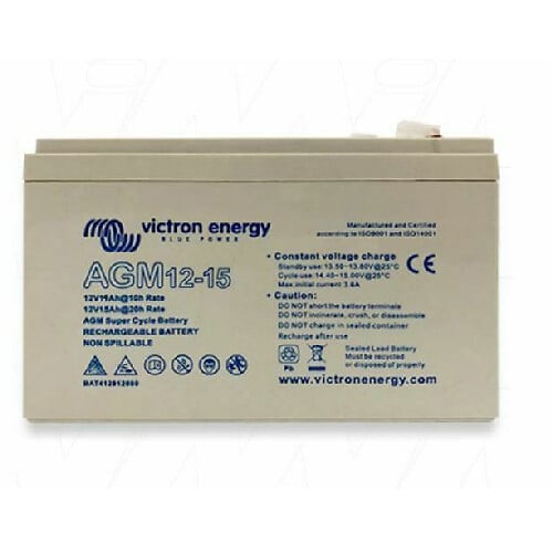 Batterie AGM & chargeur clôture électrique 12V 15Ah