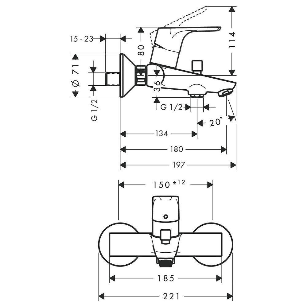 Hansgrohe Focus Mitigeur bain/douche (31940000) Bricorama