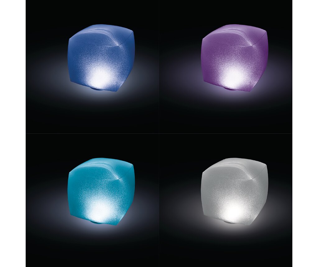 lampe led flottante cube multicolore