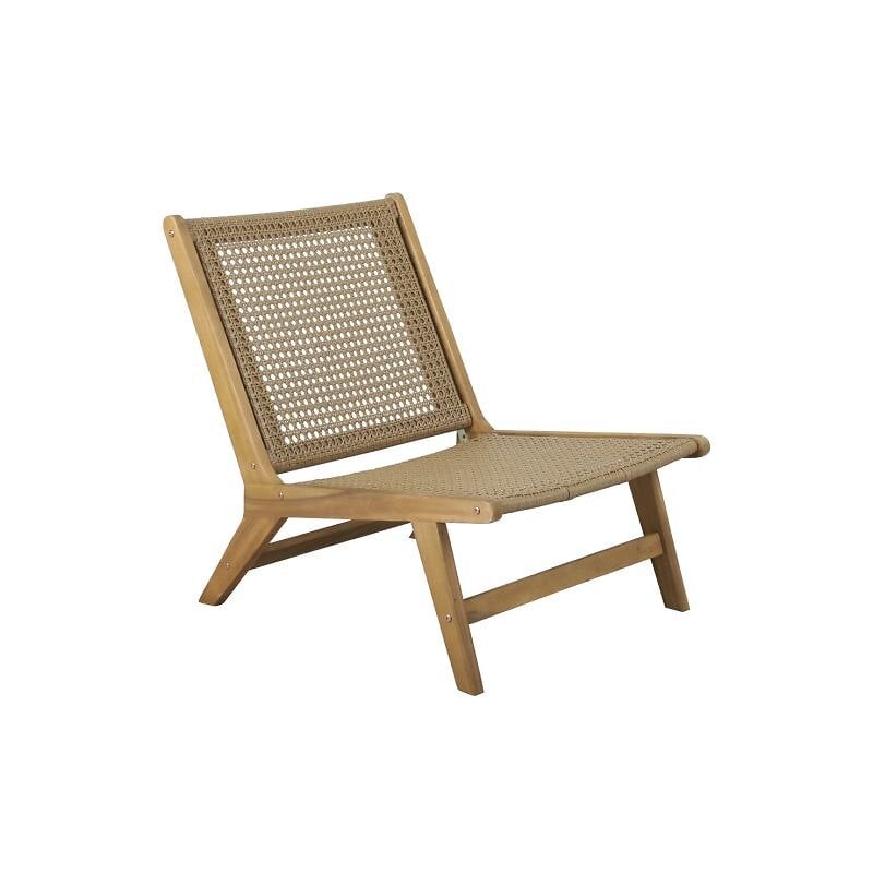 fauteuil de jardin tara en bois d'acacia et résine tressée