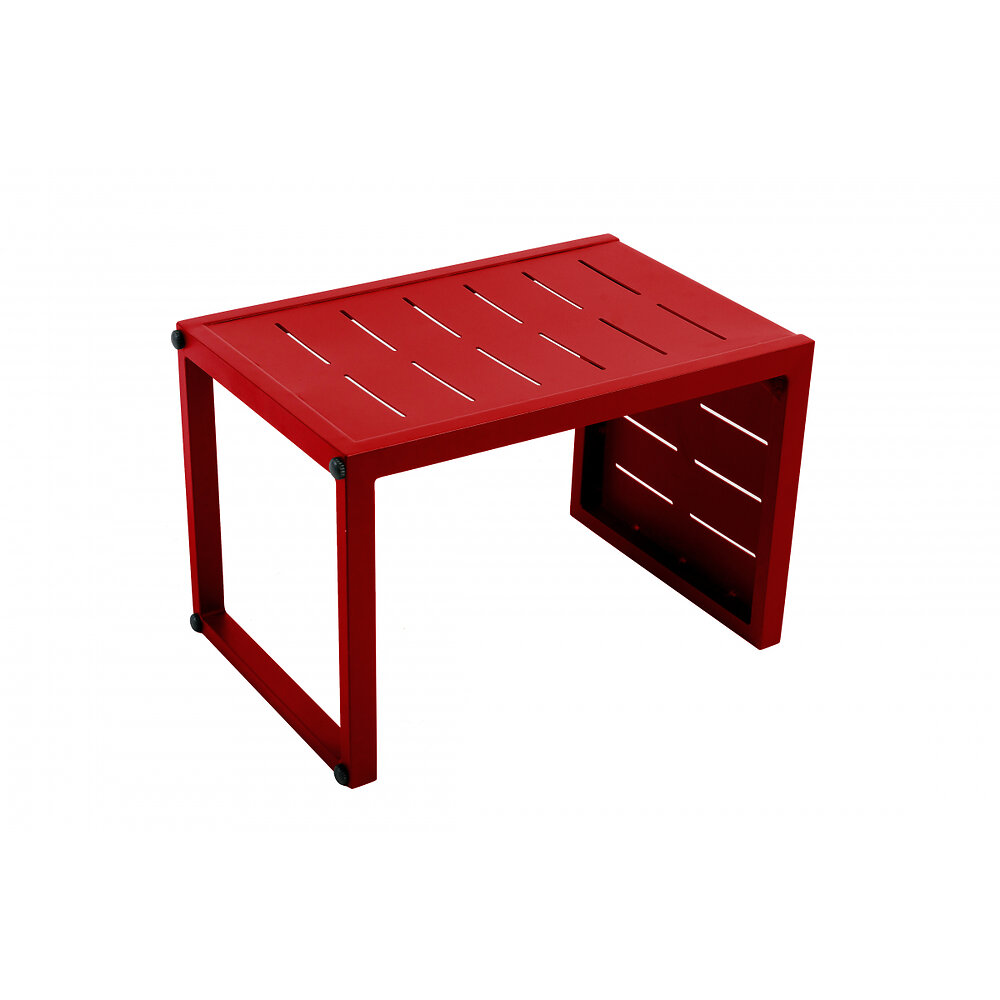 table basse inari 2 positions en aluminium coloris piment