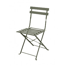 Lot de 2 chaises pliantes Kaki Acier