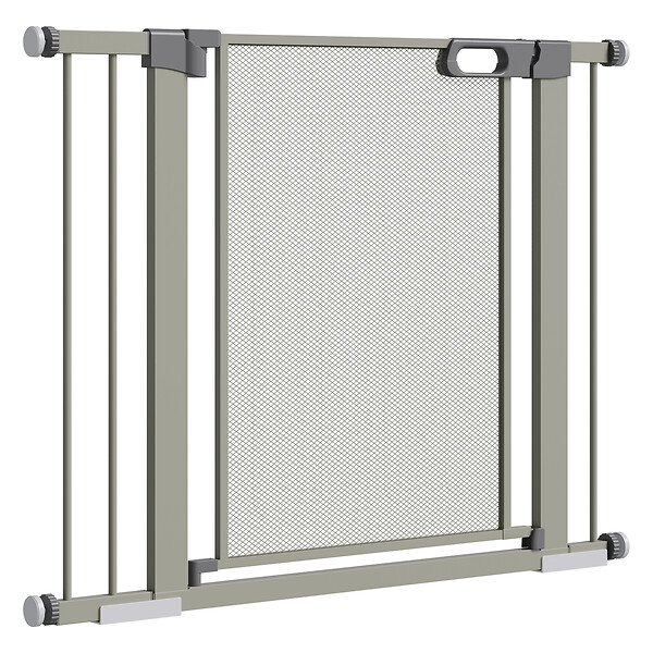 Barrière de sécurité barrière animaux rétractable automatique 1,65L x 0,85H  m teslin alu. PVC noir