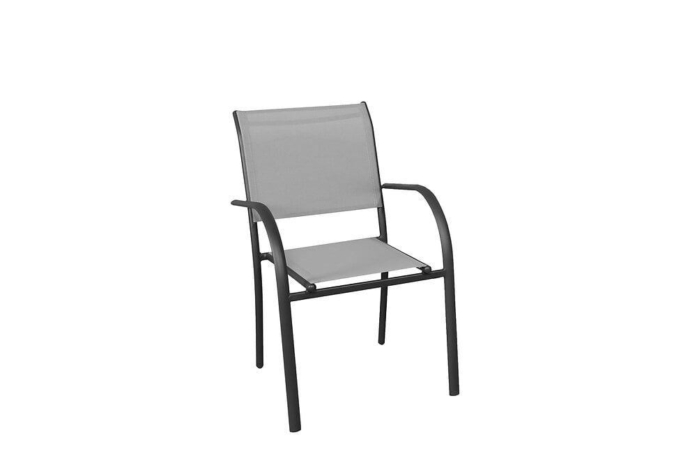 lot de 4 fauteuils lavezzi gris clair 65x56x86cm