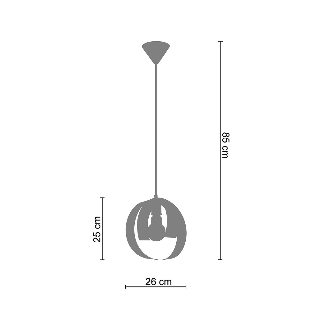 TOSEL - TOOL - Suspension géométrique métal marron - large
