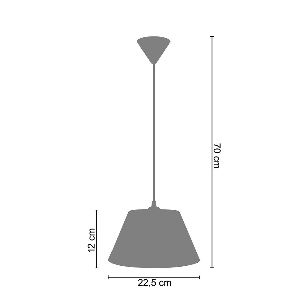 TOSEL - POLYCONE - Suspension conique plastique blanc - large
