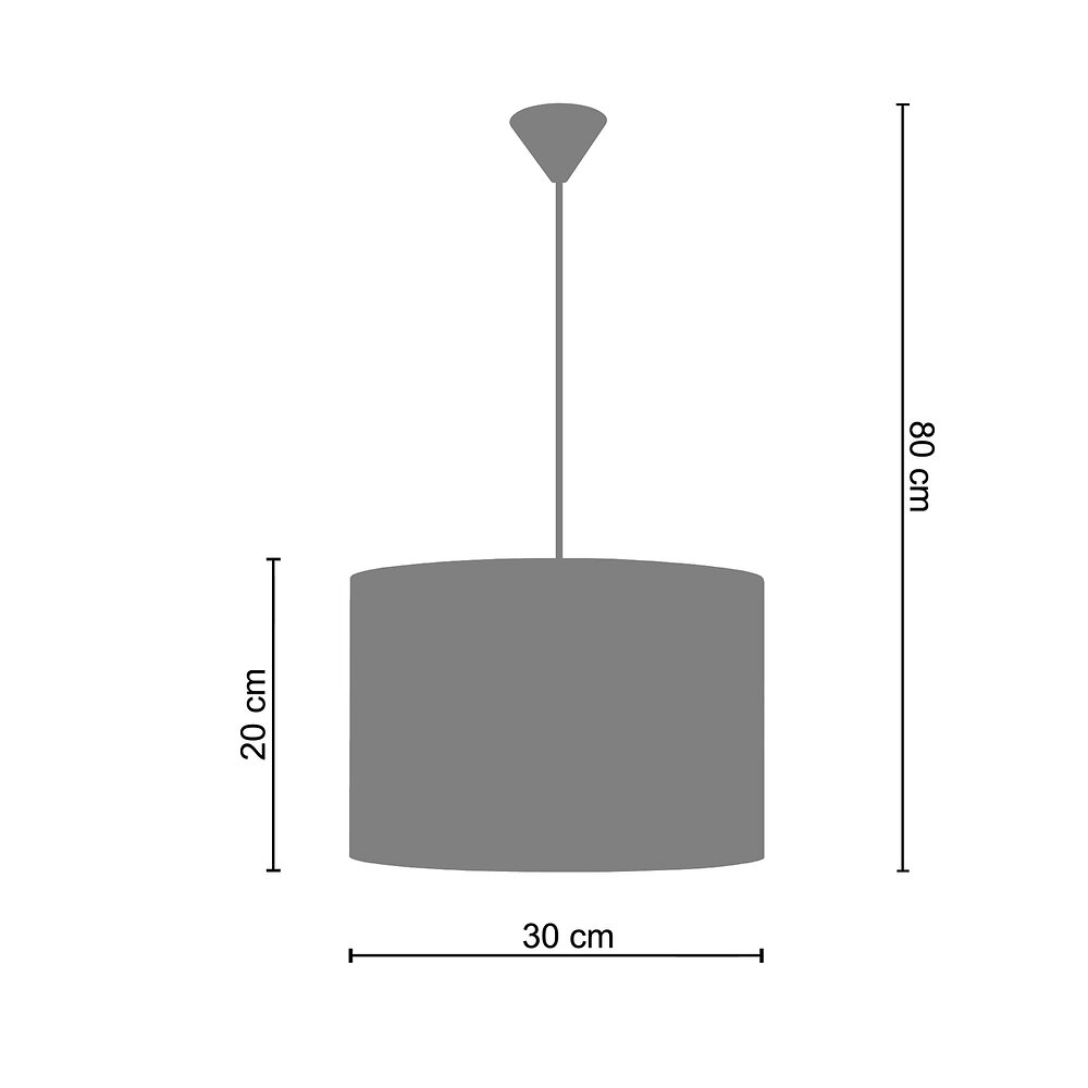 TOSEL - IKAT CARRES - Suspension cylindrique métal marron - large
