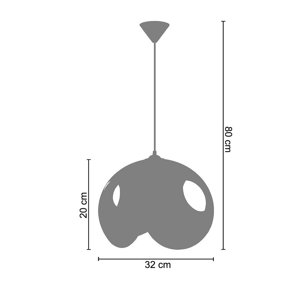 TOSEL - GALACTICA - Suspension globe métal bleu - large