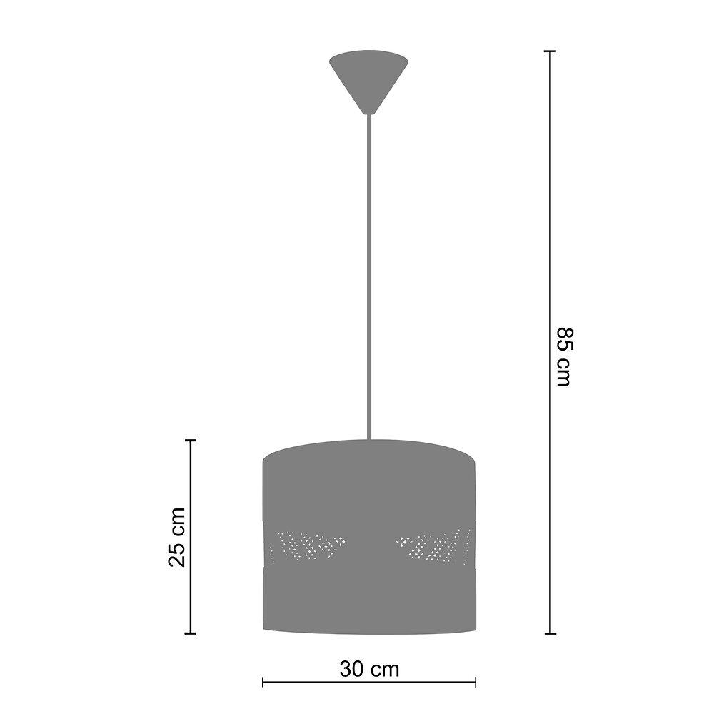 TOSEL - EVASION - Suspension cylindrique métal aluminium - large