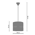 TOSEL - EVASION - Suspension cylindrique métal aluminium - vignette