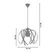TOSEL - CRAB BIG - Suspension géométrique métal or - vignette