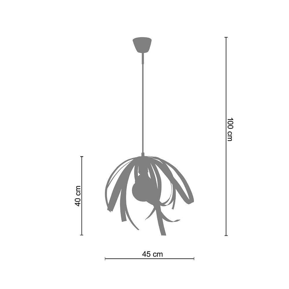 TOSEL - LOOP - Suspension abstract métal rose - large