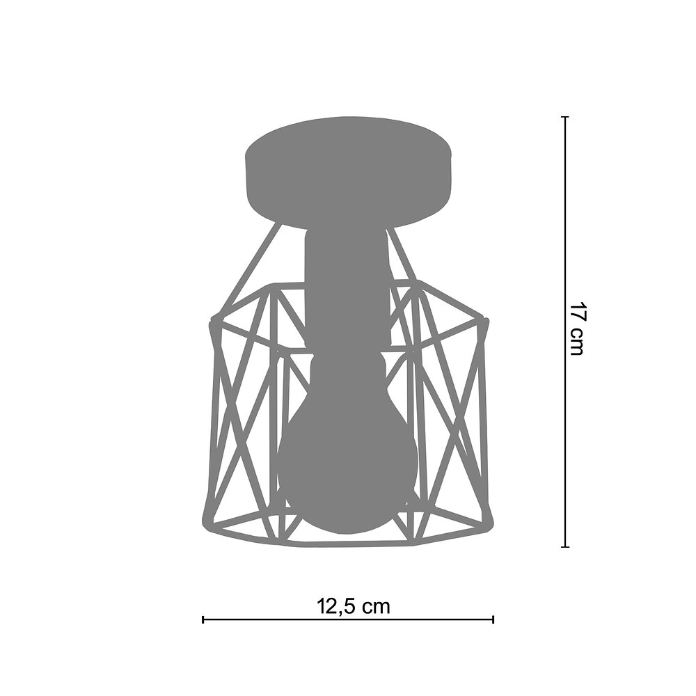 TOSEL - OLYMPIA H - Plafonnier géométrique métal or - large