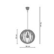 TOSEL - HOLLYWOOD - Suspension globe métal blanc - vignette