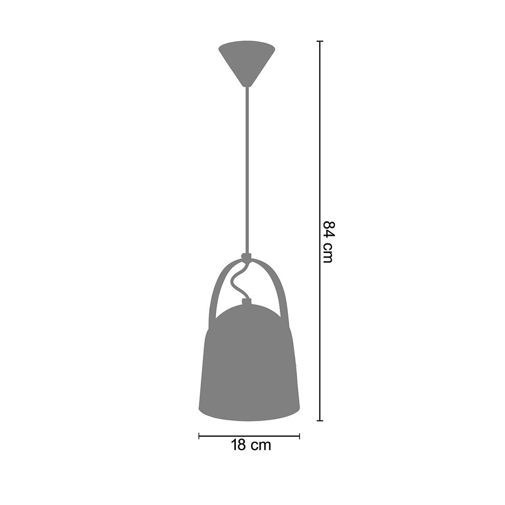 TOSEL - FARUM - Suspension dôme métal crème et noir - large