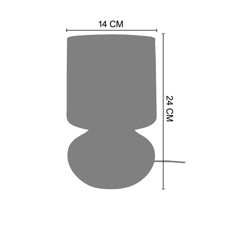 TOSEL - CLÉ DE FA - Lampe de chevet colonne métal marron or et écru - large