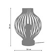 TOSEL - LAM. BASEL - Lampe a poser ovale métal naturel et marron - vignette