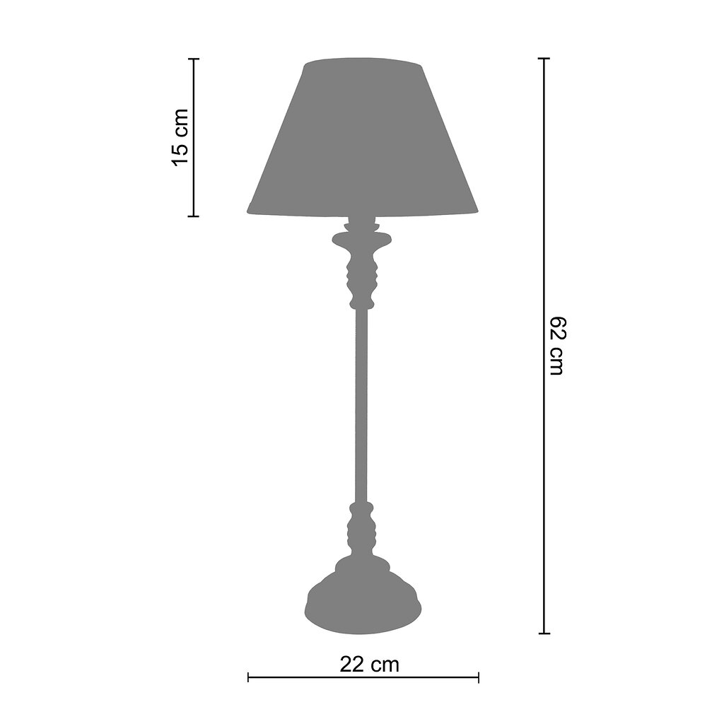 TOSEL - EVRY - Lampe de chevet colonne métal blanc et écru - large