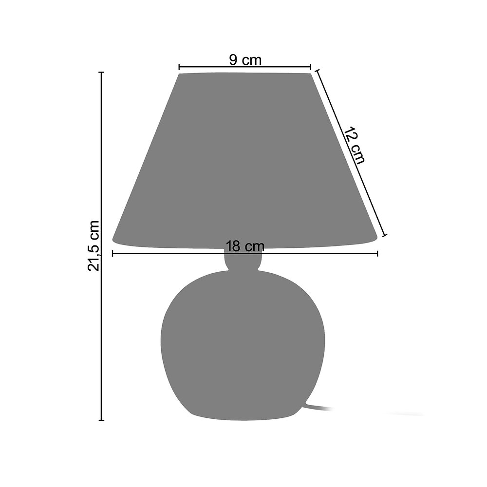 lampe de chevet tosel boule bois tissu naturel  d 18 x  h 30 cm