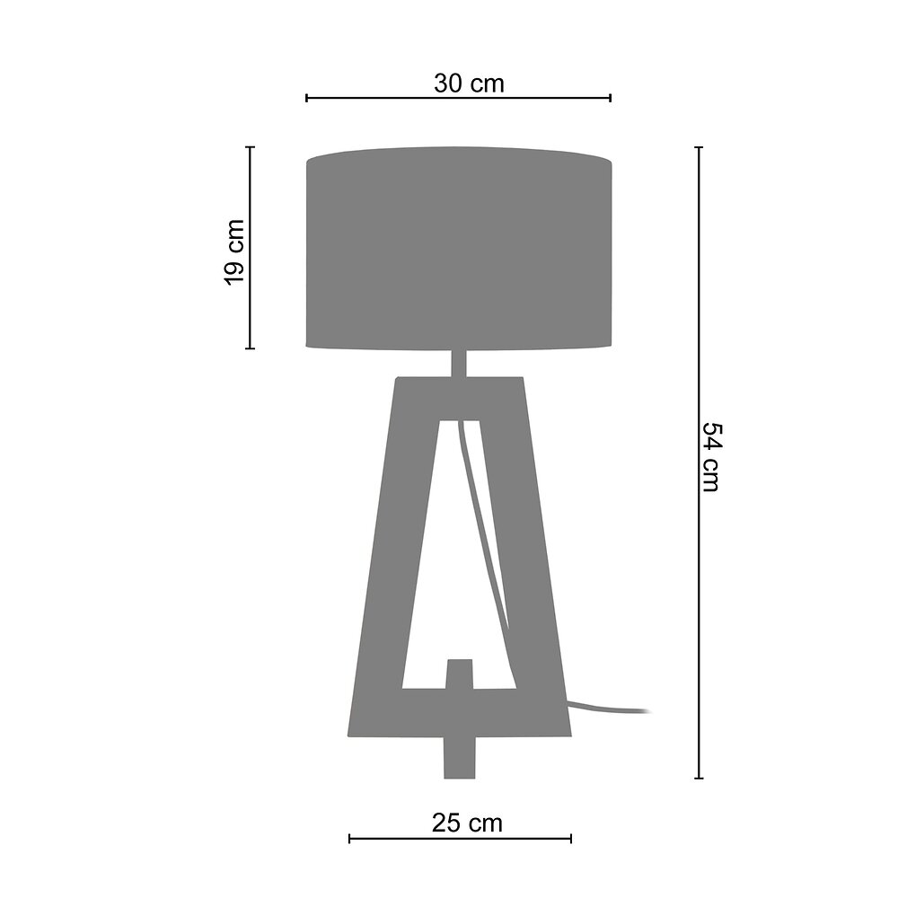 TOSEL - VILI A - Lampe a poser colonne bois blanc - large