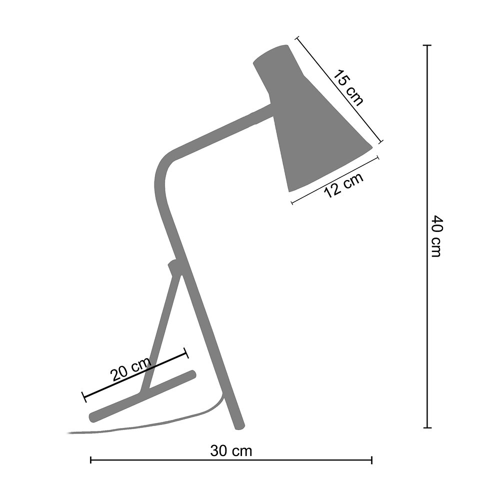 TOSEL - FUNNEL - Lampe de bureau articulé métal orange - large