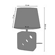 TOSEL - KIBO - Lampe de chevet carré bois blanc - vignette