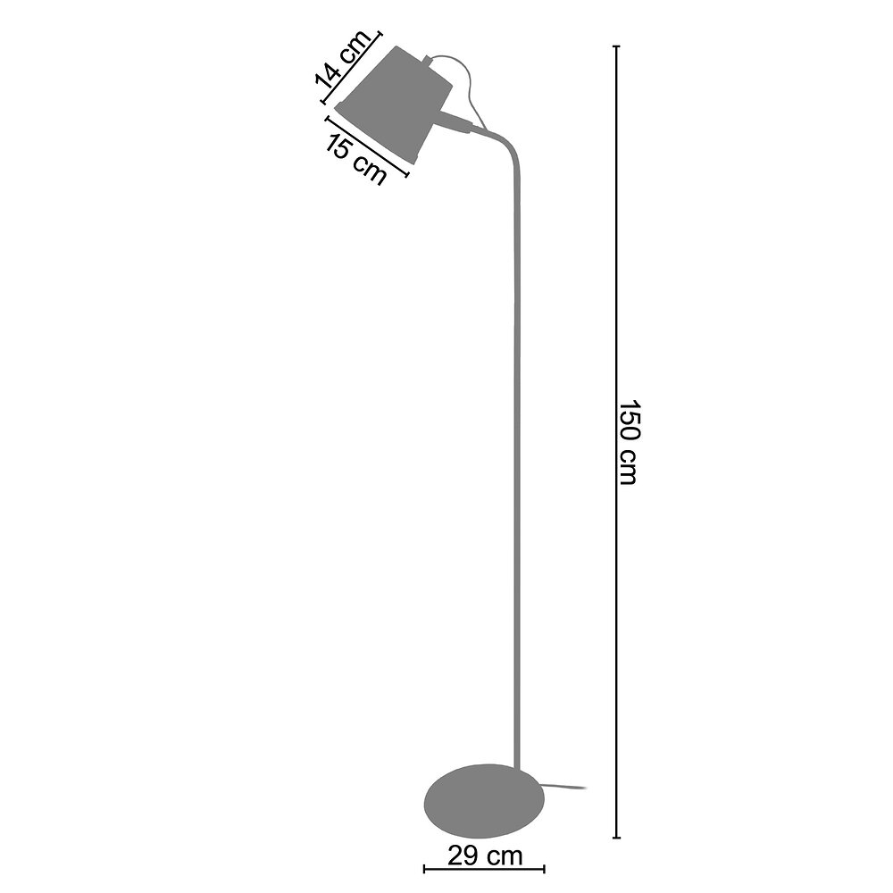 TOSEL - FACTORY - lampadaire liseuse articulé métal blanc - large