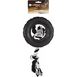 FLAMINGO PET PRODUCT - jouet caoutchouc gladiator pneu et corde 20 cm noir pour chien - vignette