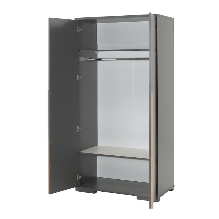Armoire 2 portes London Anthracite