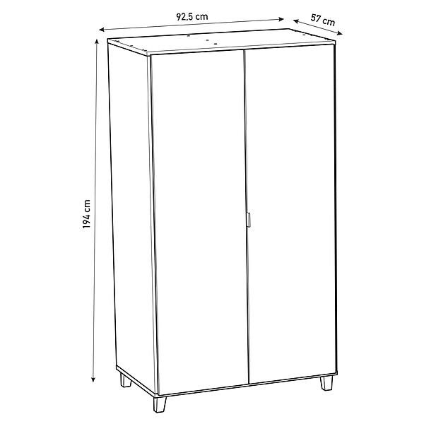 Vox - Armoire Simple Gris - large