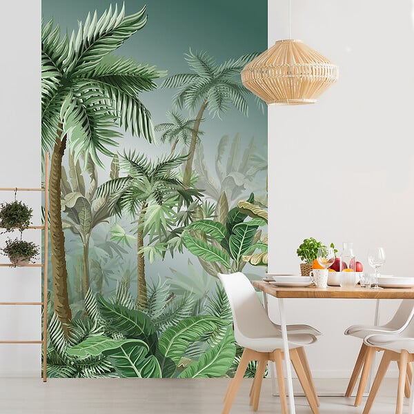 Lame PVC 3D Mural Photo Imprimé Tropical Parois De Douche