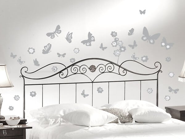 Acheter Autocollant mural en PVC avec fleurs et papillons, herbe verte,  pour plinthe, décor de chambre et de maison