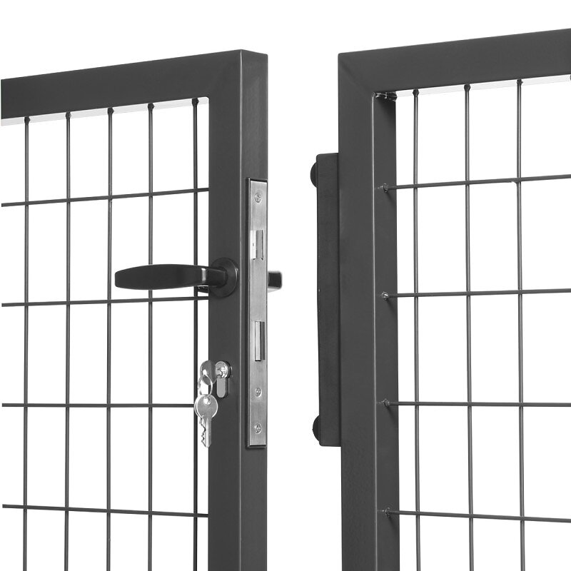 Portillon Barreaudé Acier Galvanisé Passage 1m H 1m50 Vert - Easy Clôture