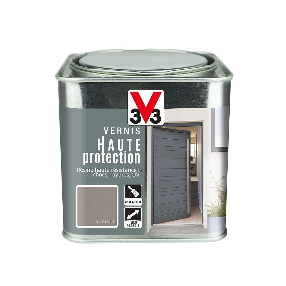 V33 BOIS - Vernis Haute protection Brillant Beige argile Pot 0.75l - large