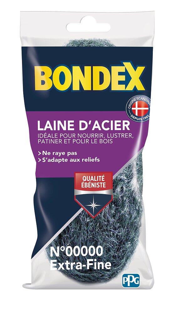 BONDEX - Bondex laine d'acier 150 grs - large