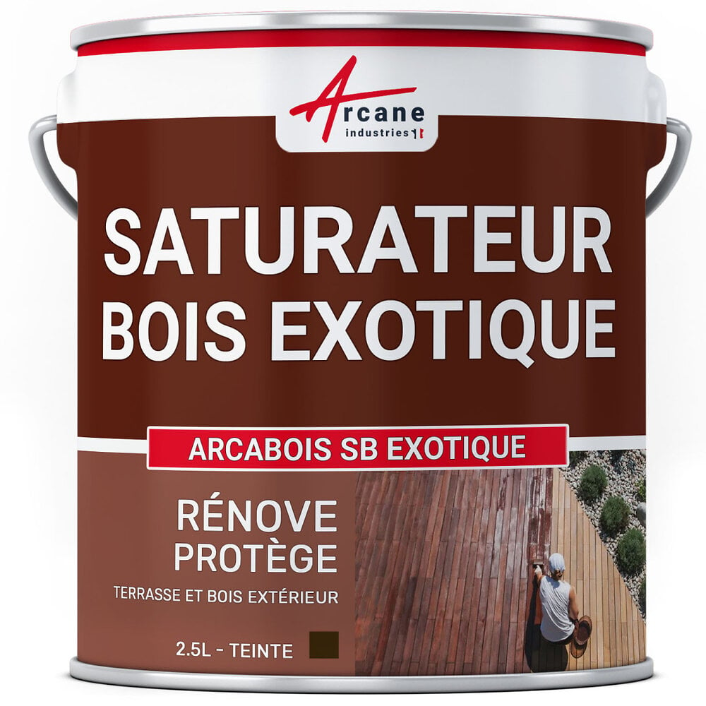 Saturateur Bois Terrasse, Bardage et Mobilier - ARCABOIS - Naturel -  Incolore - 2.5 L (jusquà 12.5 m²) - ARCANE INDUSTRIES | Bricomarché