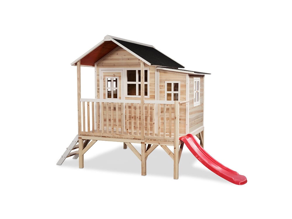 Maisonnette+en+bois+pour+enfants+Loft+350+Naturel+-+Exit+Toys