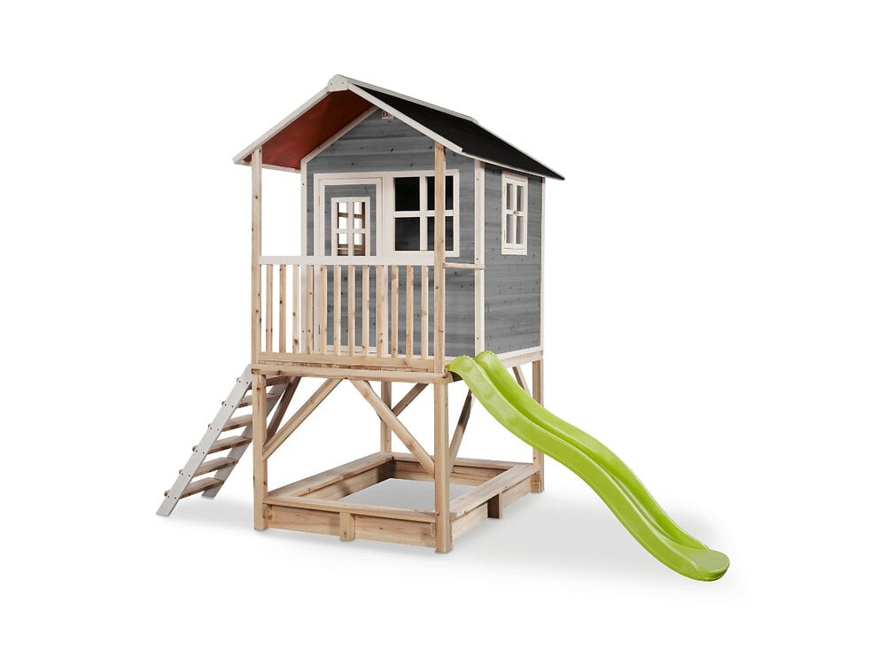 Maisonnette+en+bois+pour+enfants+Loft+500+Gris+-+Exit+Toys