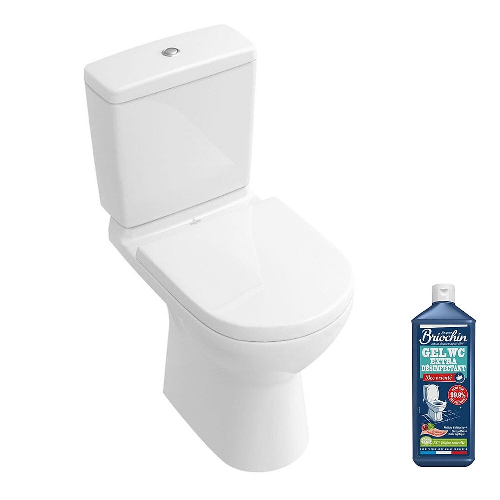 WC Suspendu Ovale avec Abattant Céramique Blanc - 49x36 cm - Cort