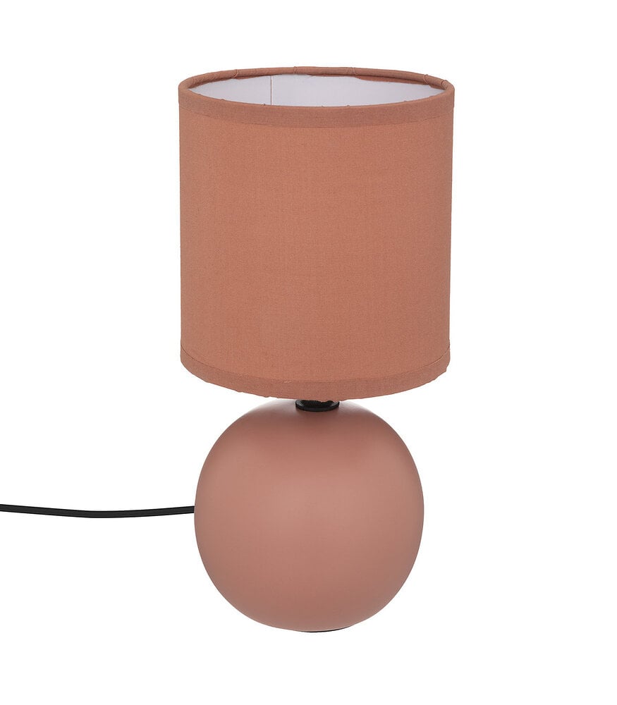 lampe en céramique pied boule rose blush mat