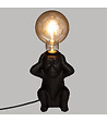 ATMOSPHERA - Lampe Socle Singe en Céramique Noire - vignette