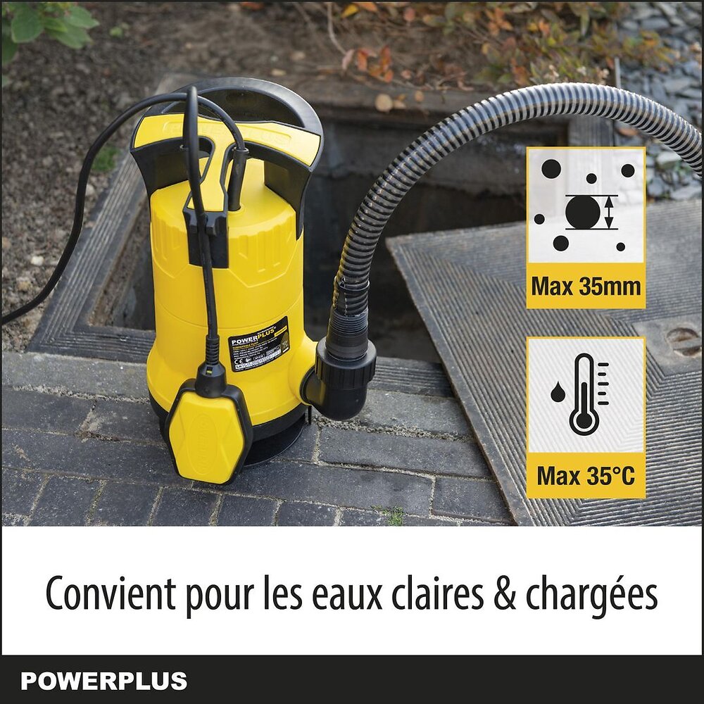 Powerplus Pompe Eau Lectrique Powxg Pompe Eau Submersible De W Maximale De C