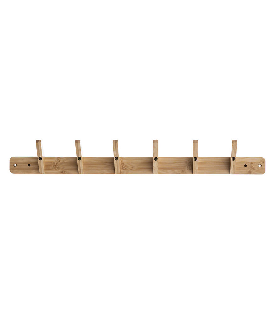 Patère 6 tiges en Bambou double sens Horizontal ou Vertical 78 cm ...