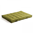 OVIALA - Coussin de sol ou d'assise matelassé polyester vert 120 x 80 x 12cm - vignette