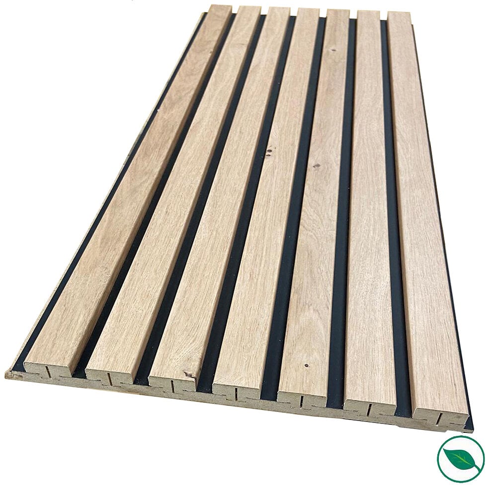 Lambris PVC décor imitation bois gris L. 2,60 m x l. 37,5 cm x Ép. 8 mm -  Brico Dépôt