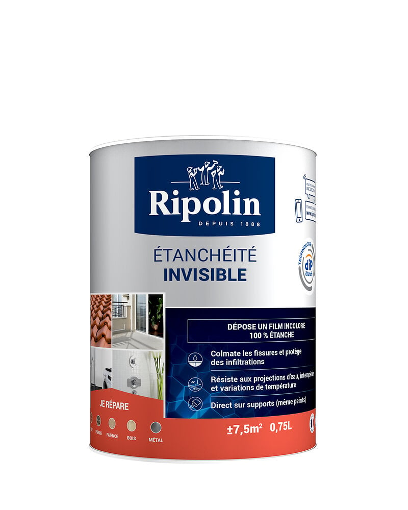 RIPOLIN - Etanchéité multi-usages Invisible Pot 0.75l - large