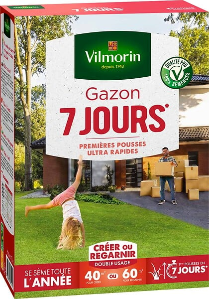 Gazon rustique VILMORIN, 5 kg, 200 m²