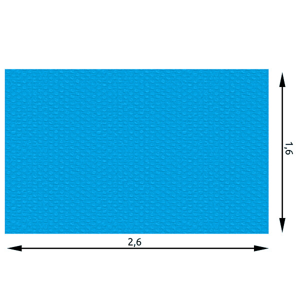 tectake - Bâche de piscine Rectangulaire et Auto-flottant  bleu - large